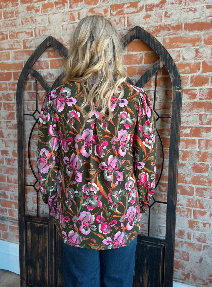 Good Day Ahead Floral Smocked Sleeve Lizzy