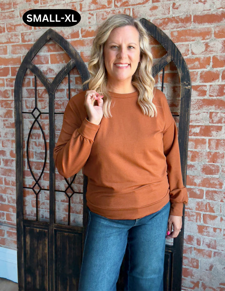 Run For Your Money Long Sleeve-Camel