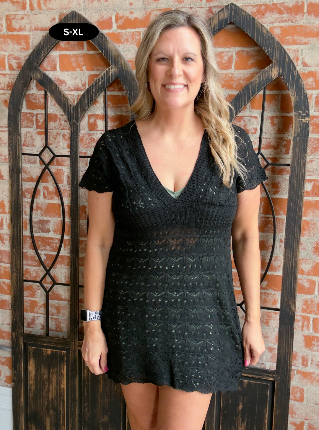 Making Waves Black Crochet Cover Up