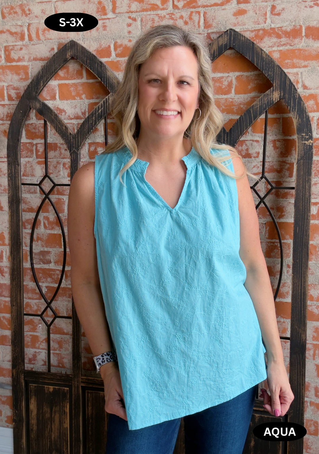 When In Rome Embroidered Tank-Summer Colors