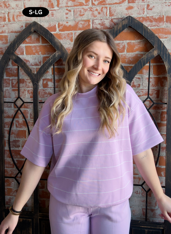 Keep It Coming Striped Scuba Tee