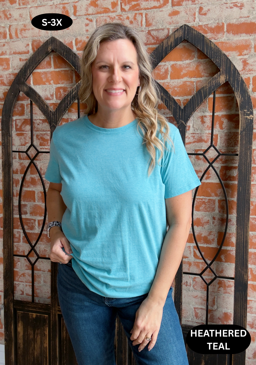 Put My Trust In You Boyfriend Tee-Blue Tones