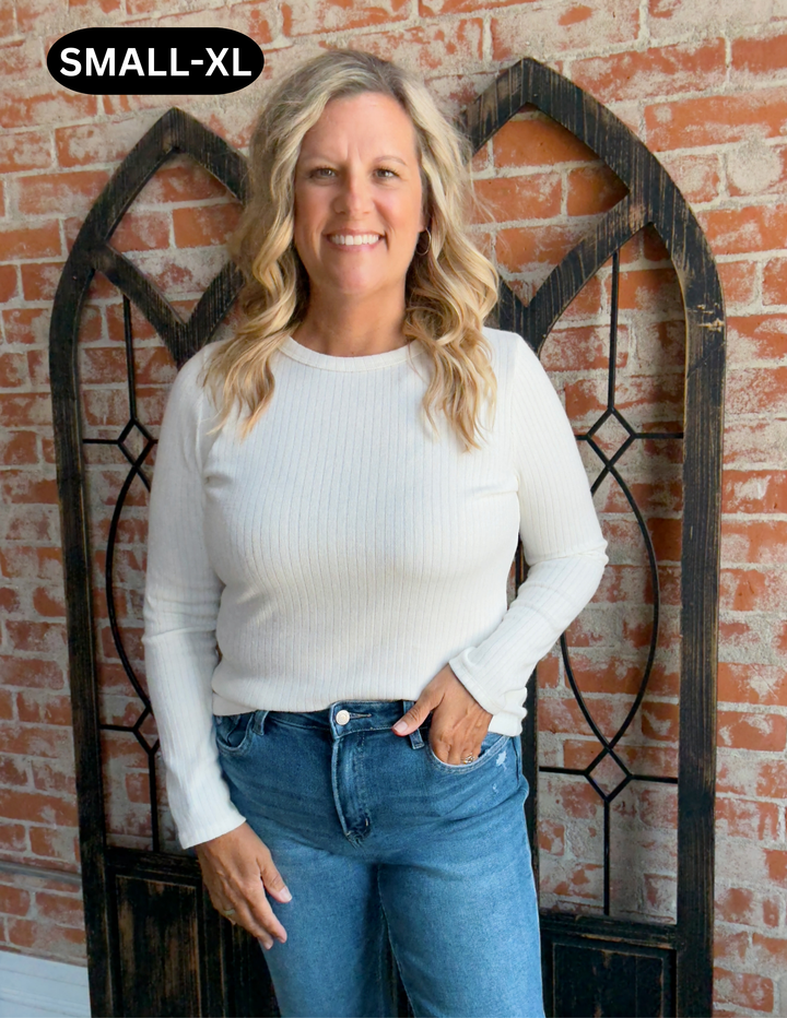 My Weakness Basic Long Sleeve-Ivory