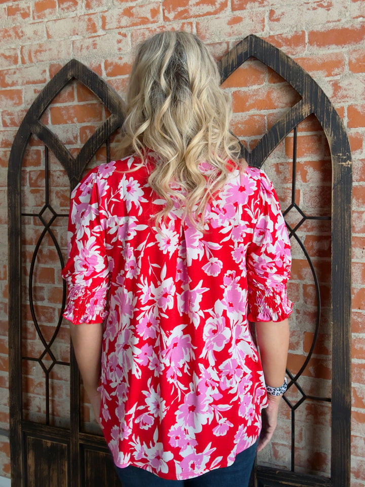 With A Punch Floral Blouse