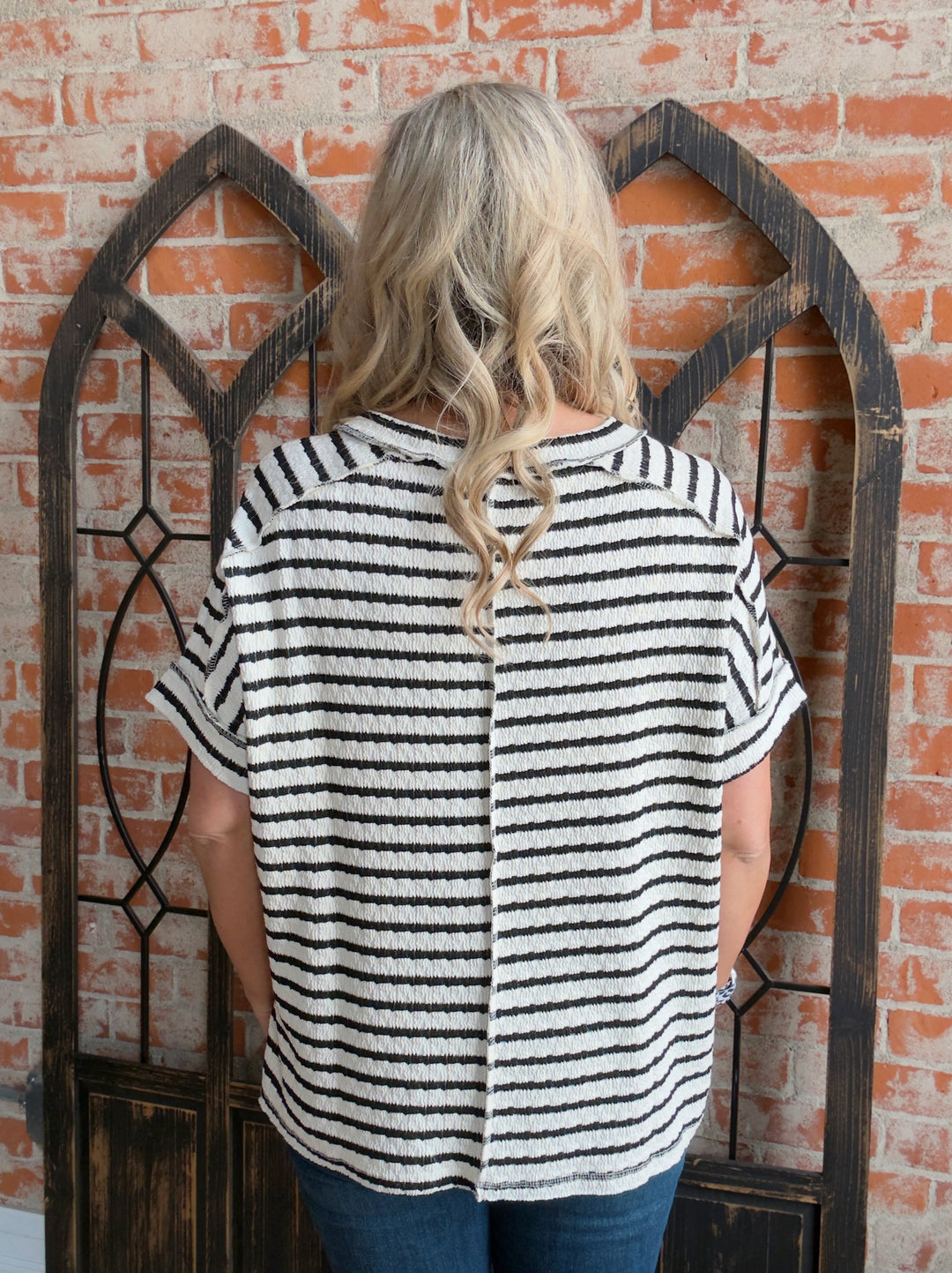 Say It Out Loud Striped Tee-2 Colors
