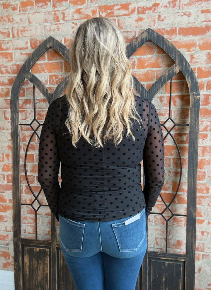 My Ego Polka Dot Mesh Sleeve