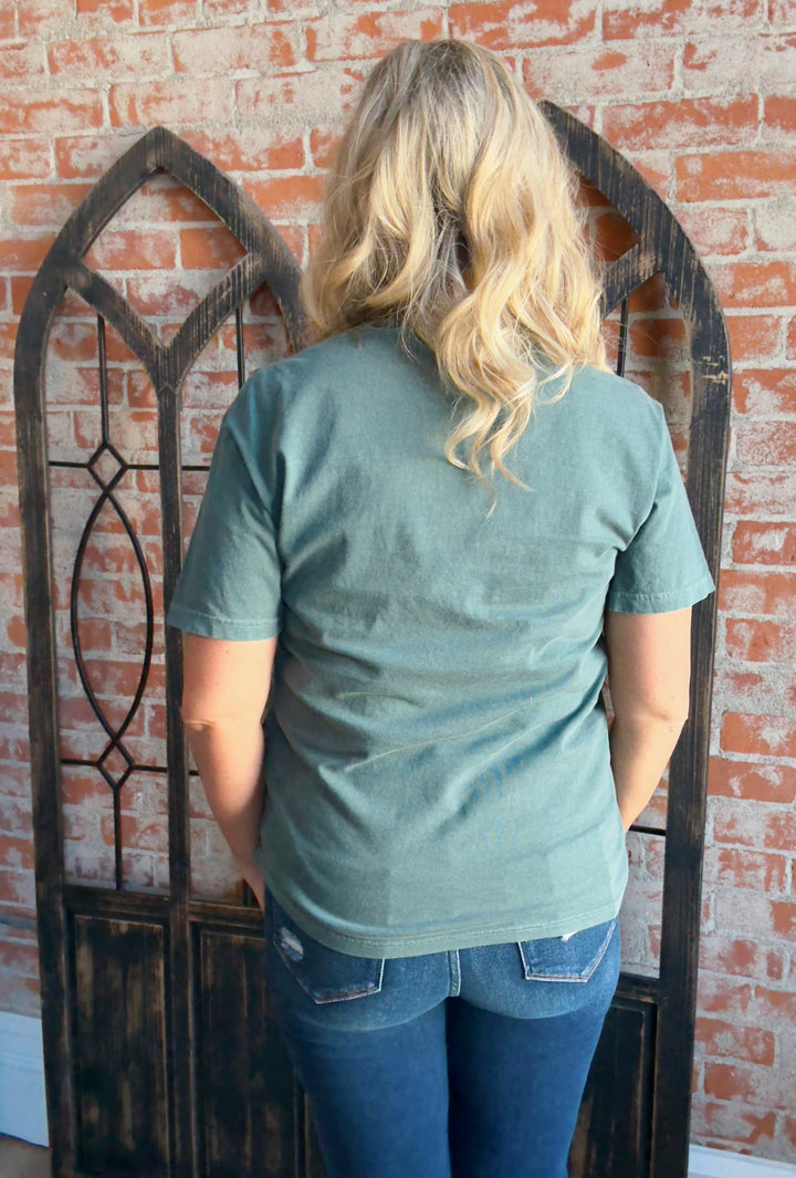 Checkered Pink Tree Graphic Tee