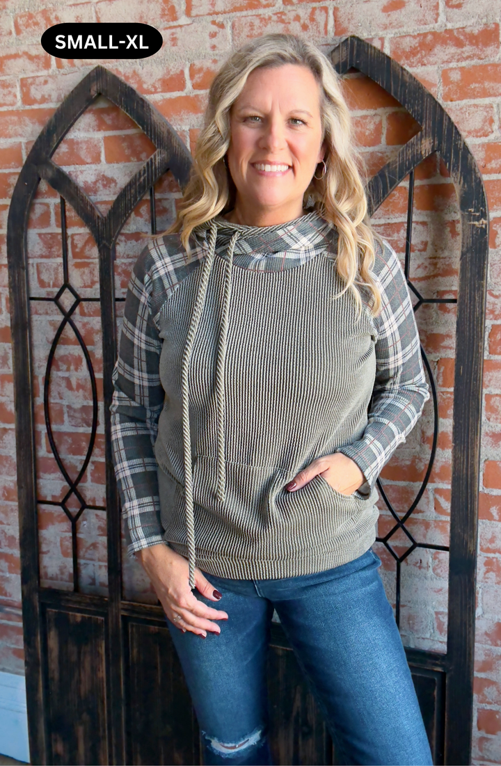 Tell Me About It Plaid Hoodie