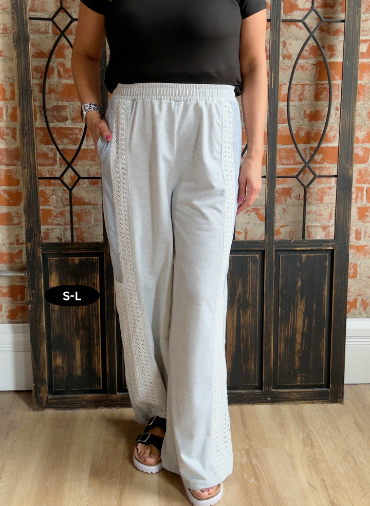 I'm Intrigued Lace Panel Sweat Pant