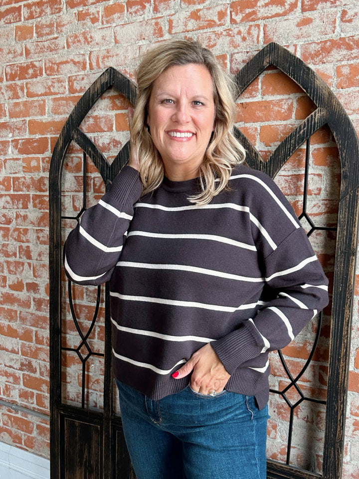 Take A Moment Striped Sweater-2 Colors