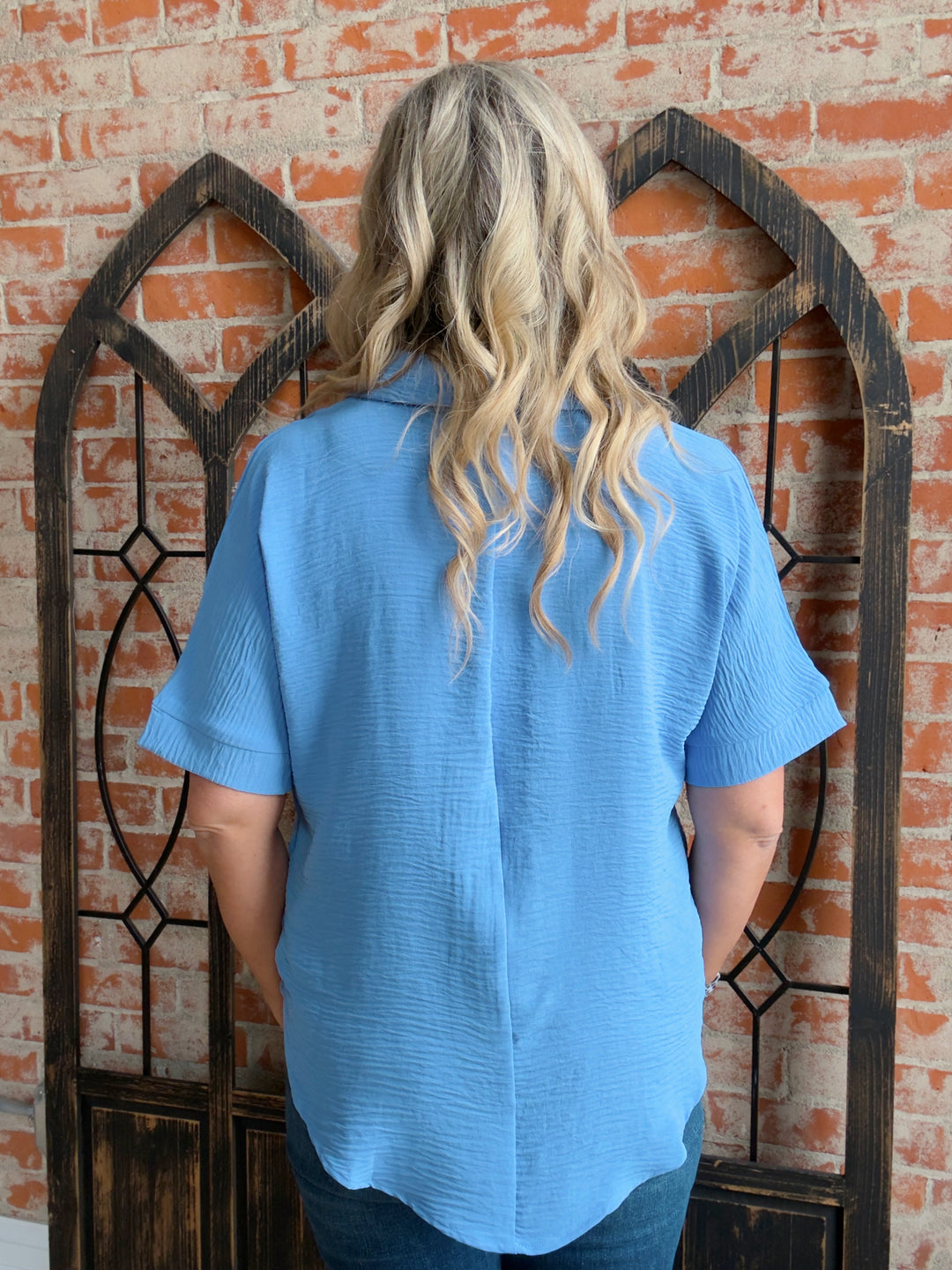 Ready To Make A Move Airflow Blouse-Blue Tones