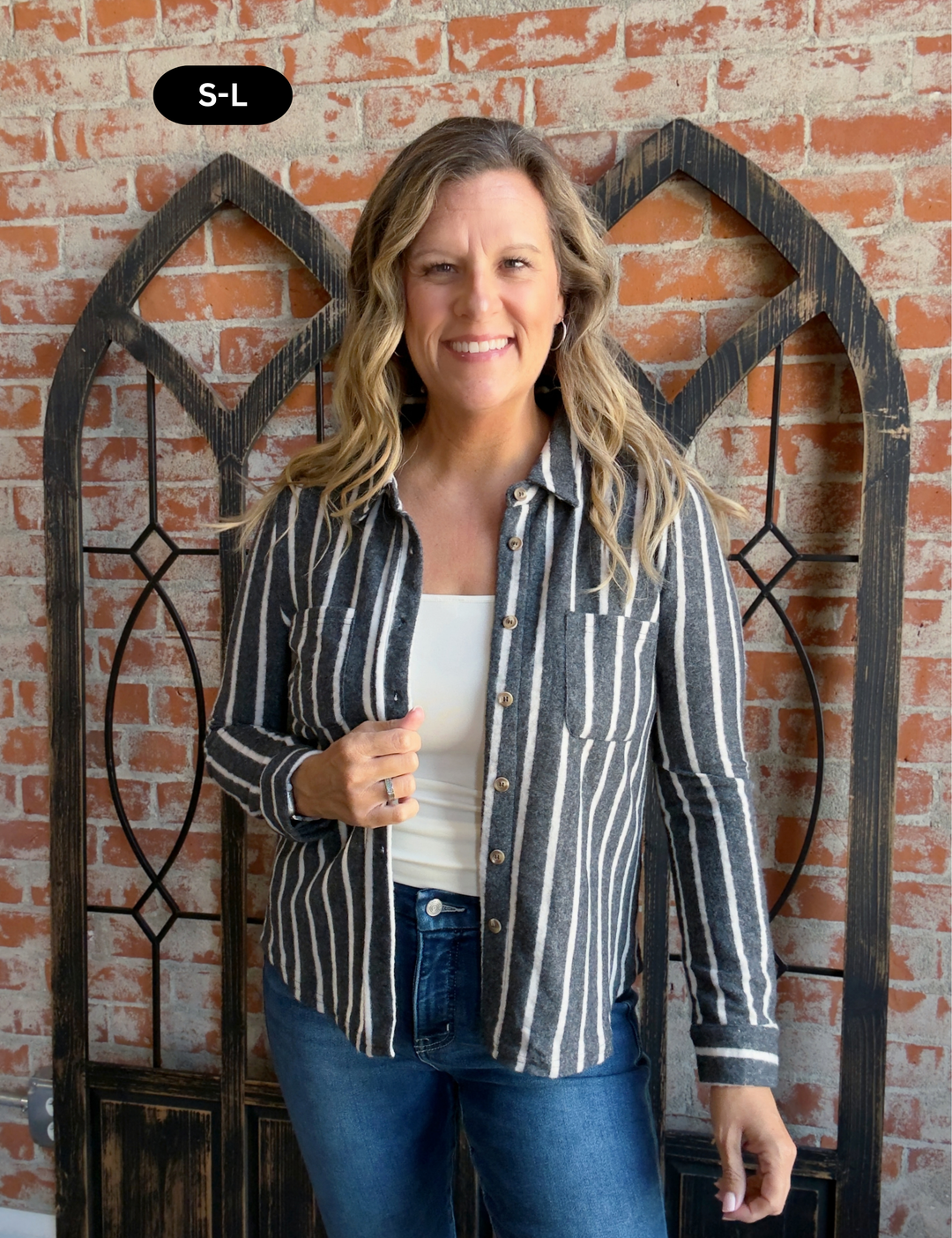 Notice You Pinstriped Shacket