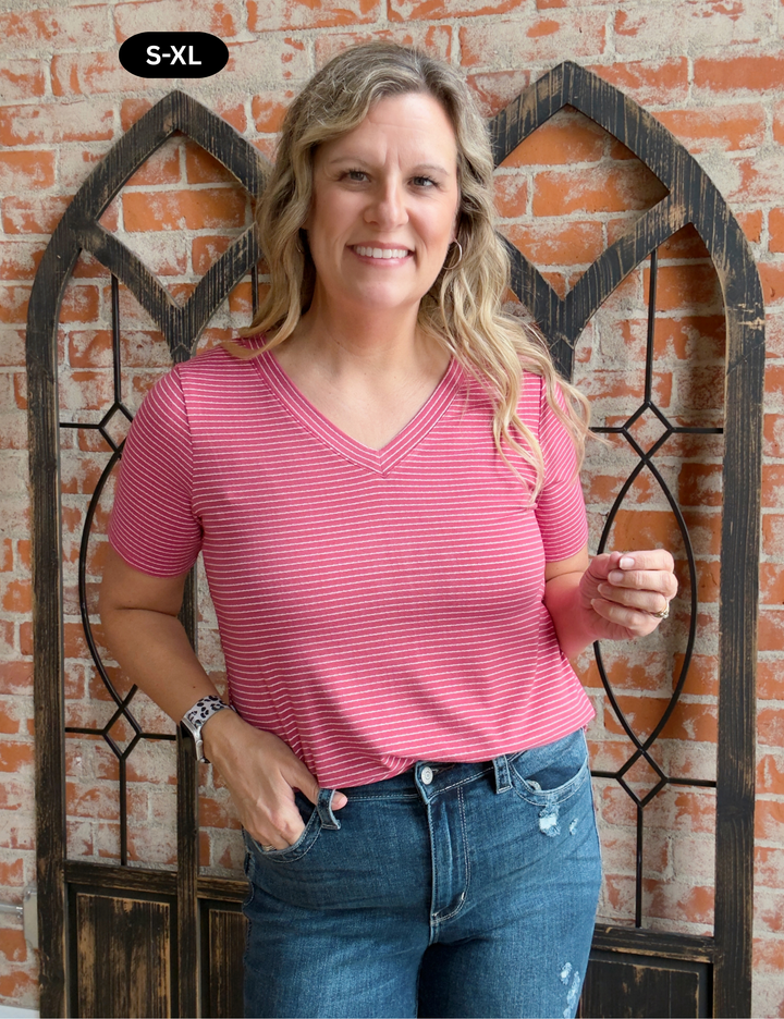 Berry Sweet Striped Tee