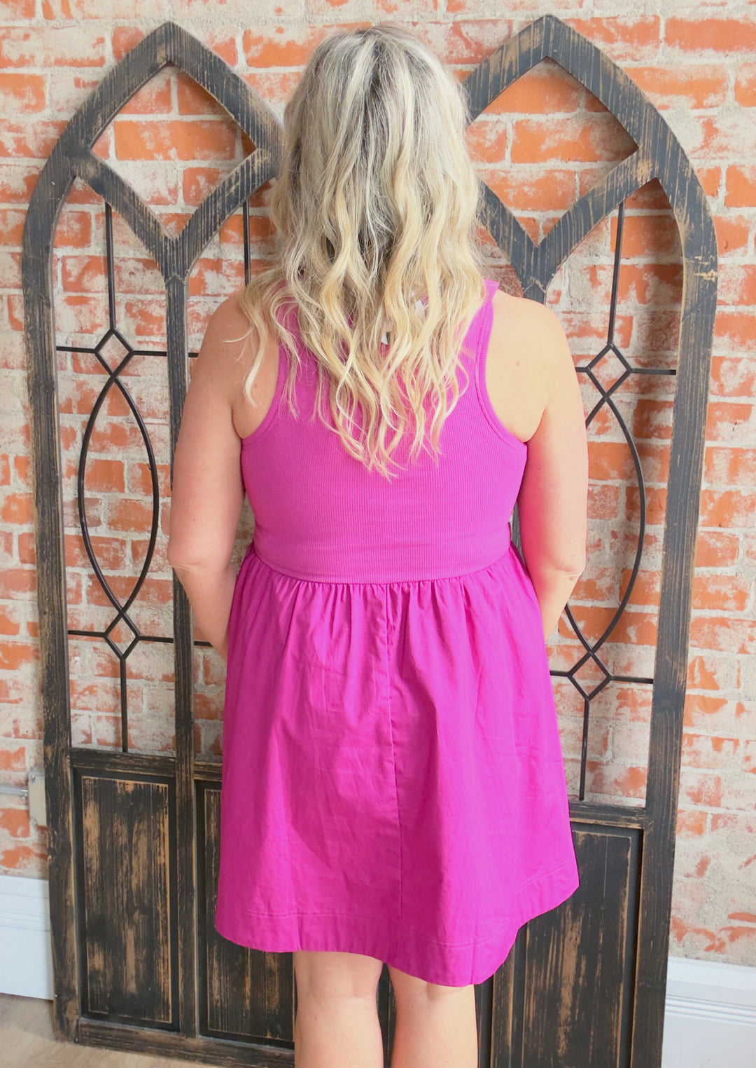 Talk To Me Magenta Dress