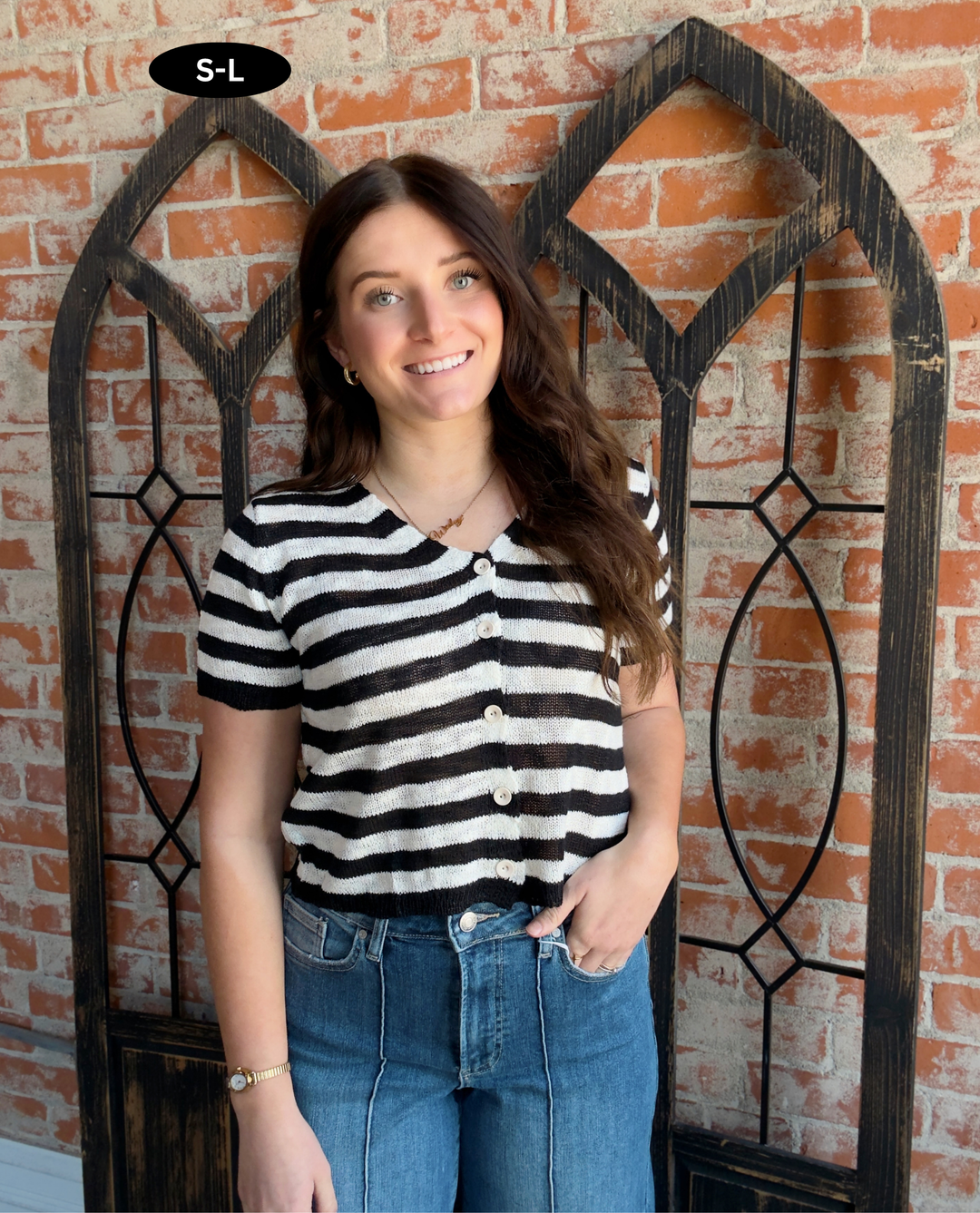 It's Not Over Striped Button Cardigan