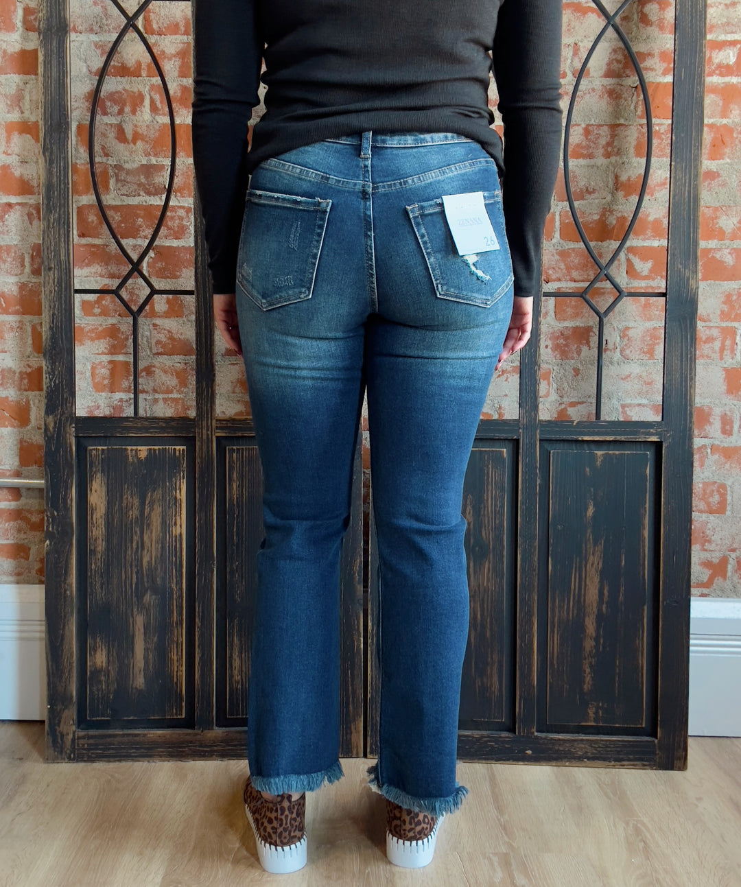 Zenana Never Alone Cropped Kick Flare