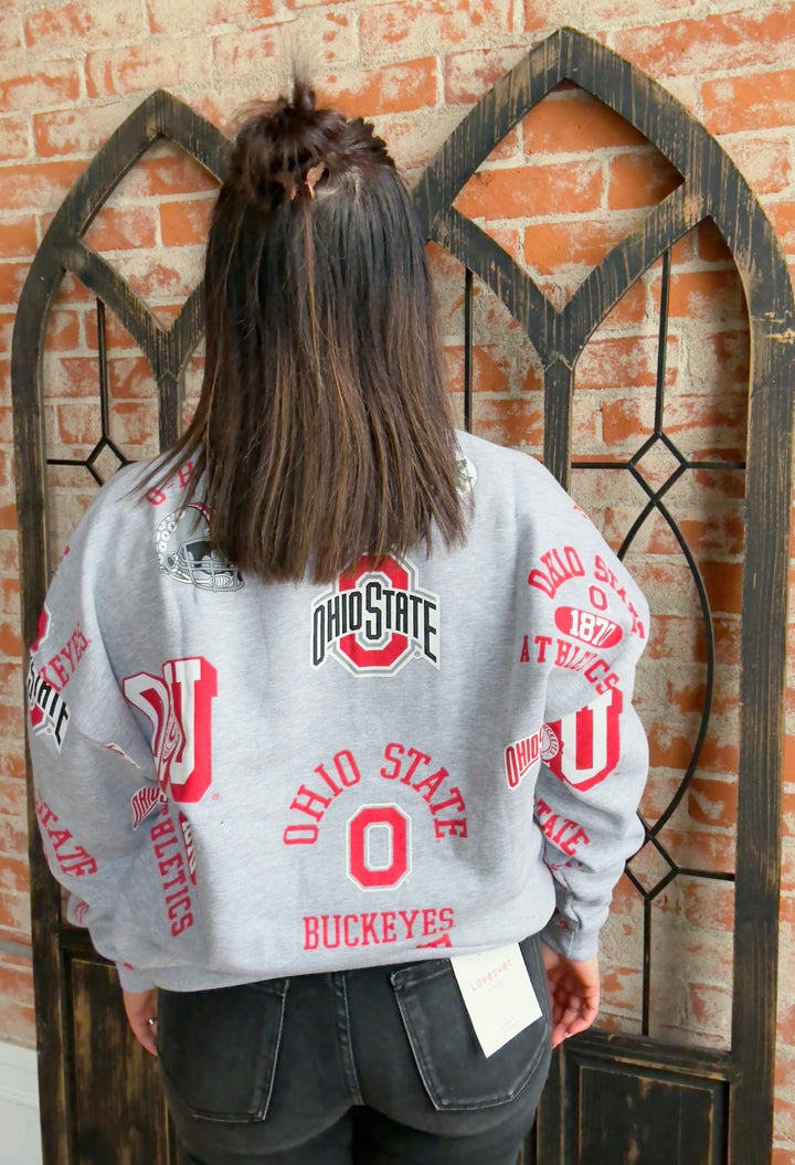 OSU Always On Repeat Logo Crewneck