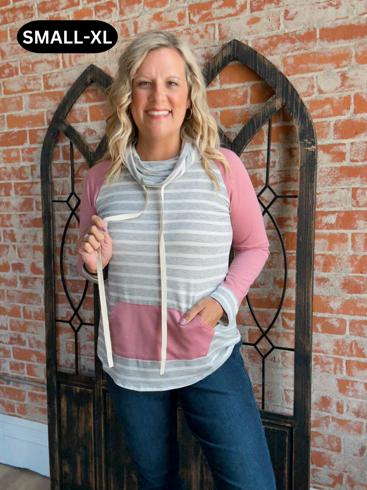 Summer's End Cowlneck-Mauve