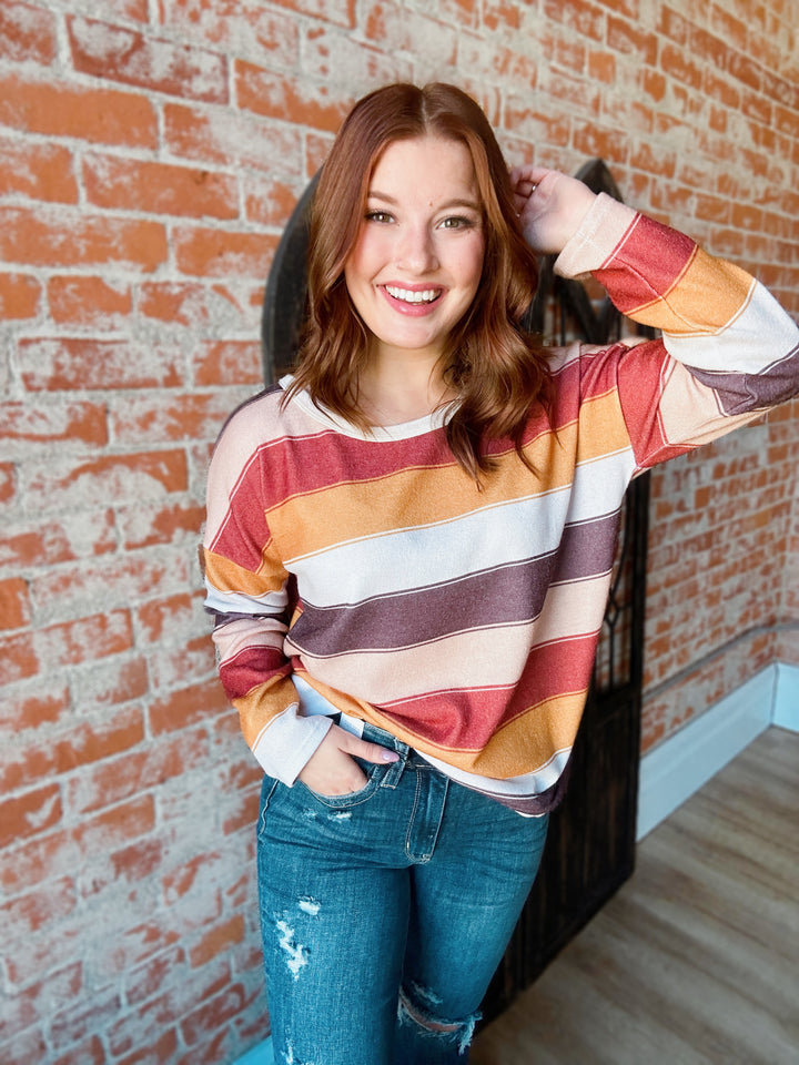 The Colors Of Fall Striped Long Sleeve