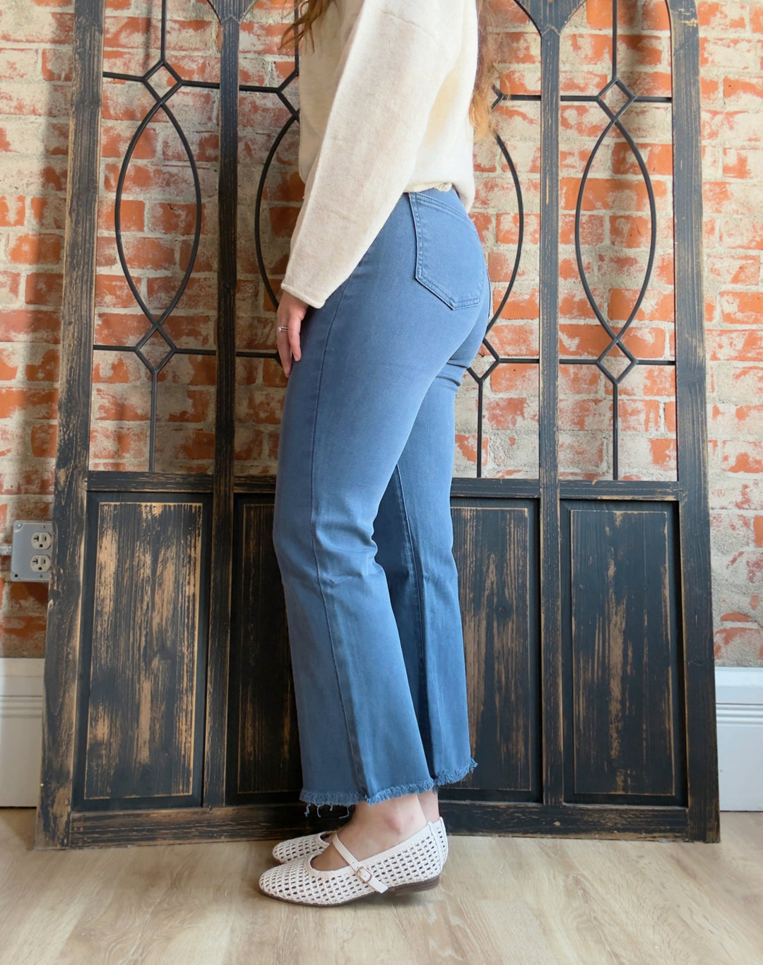 Zenana It's A Necessity Kick Flare- Blueberry