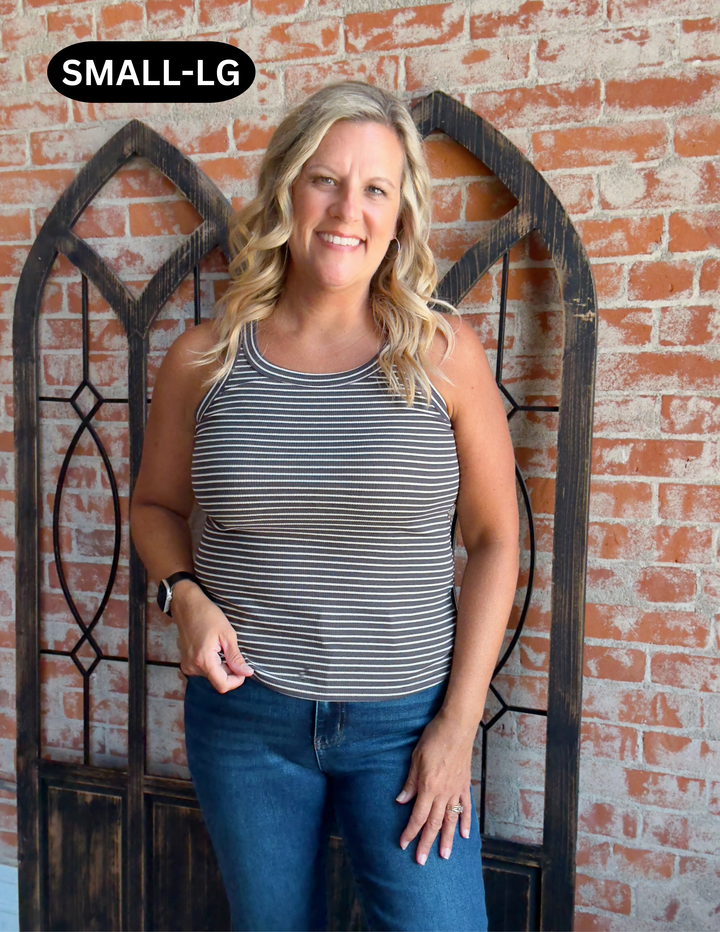 Playing For Keeps Striped Tank