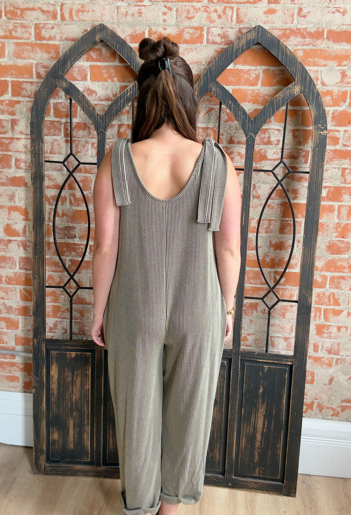 Take The Chance Ribbed Jumpsuit