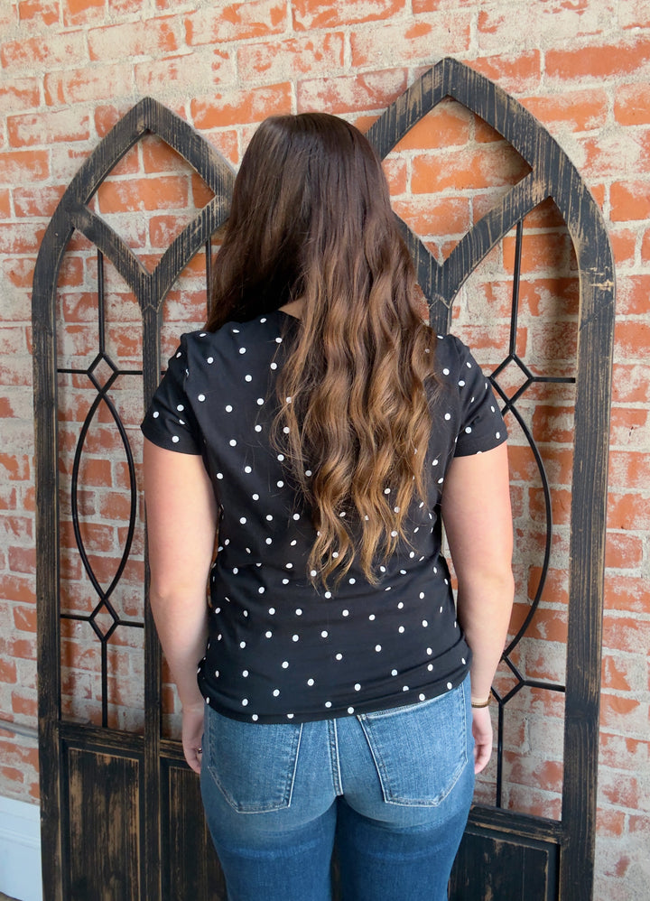 For The Love Of Dots Tee-Black