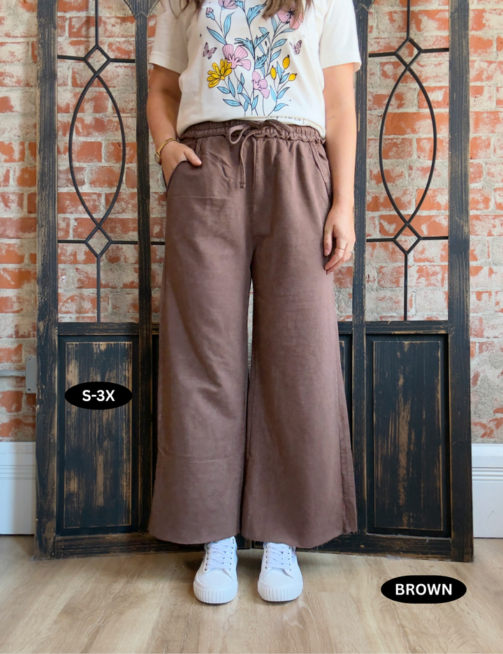 Getting Used To It Washed Pant-Neutral Colors