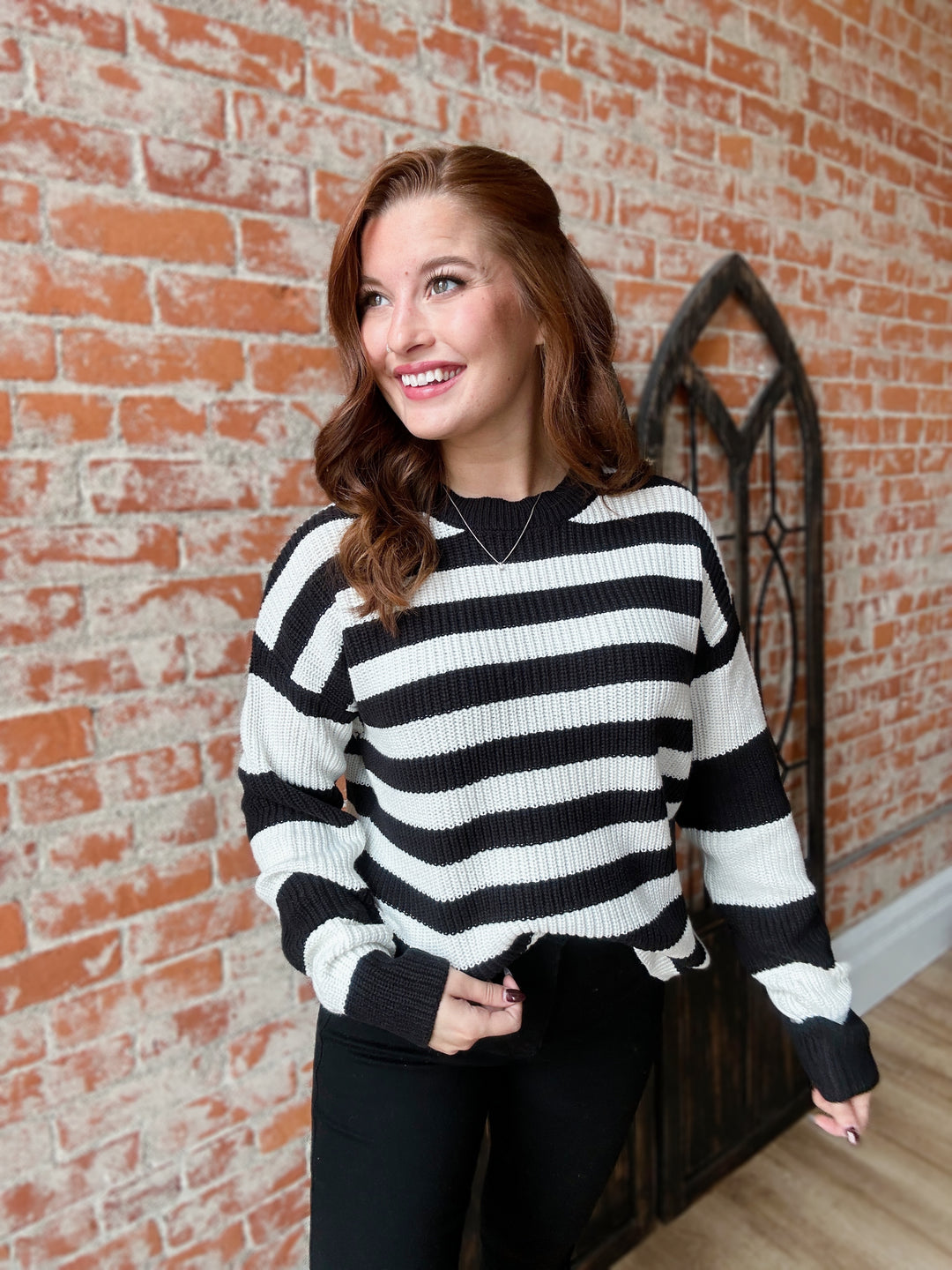 Going On & On Contrasted Stripe Sweater