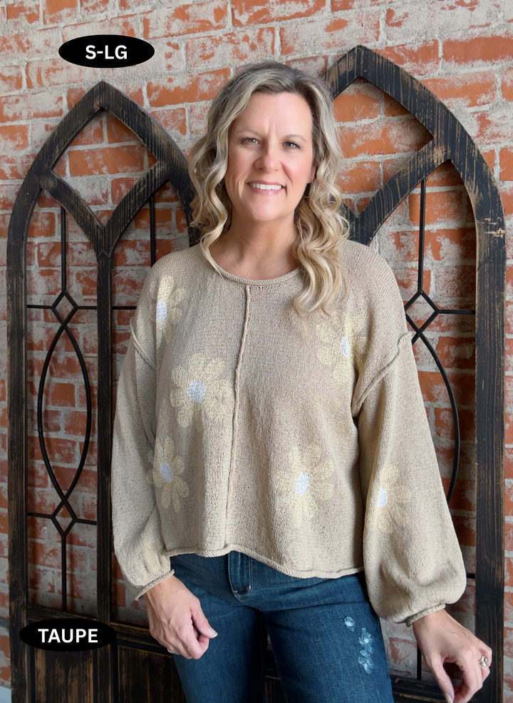 Sucker For You Flower Sweater- 3 Colors