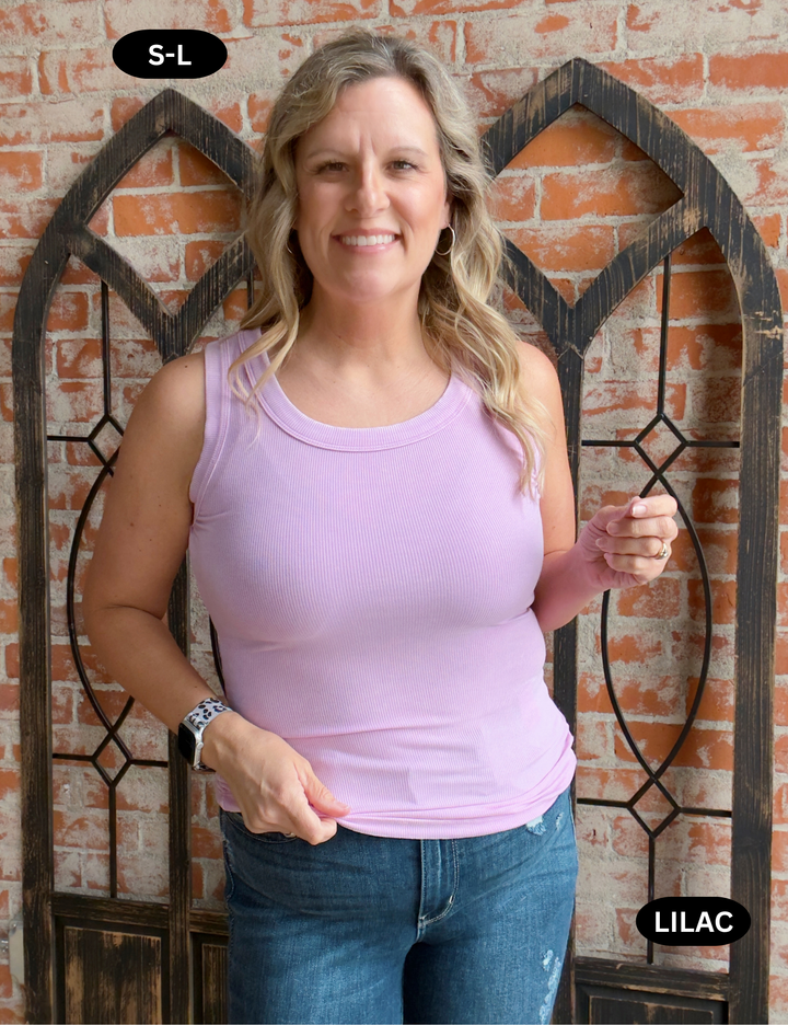 Softer Than Silk Tank-Pink & Purple