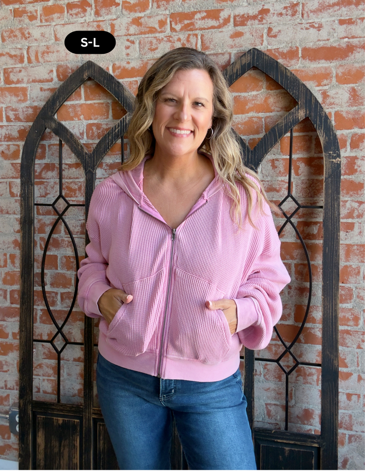 Always Better Waffle Knit Jacket