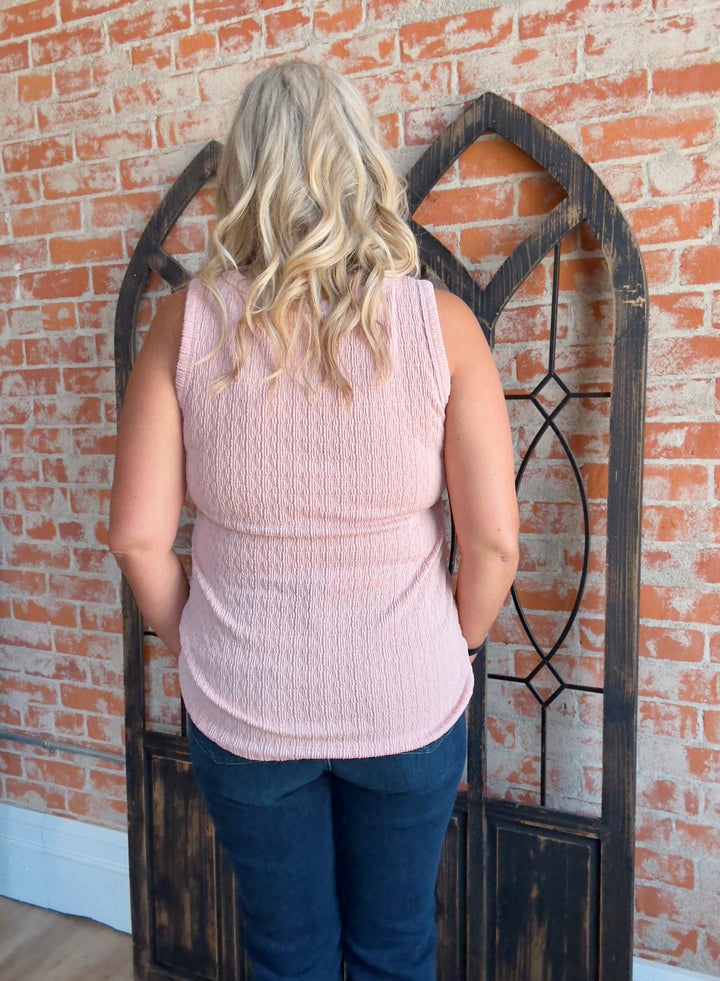 Soft Spoken Tank-Rose