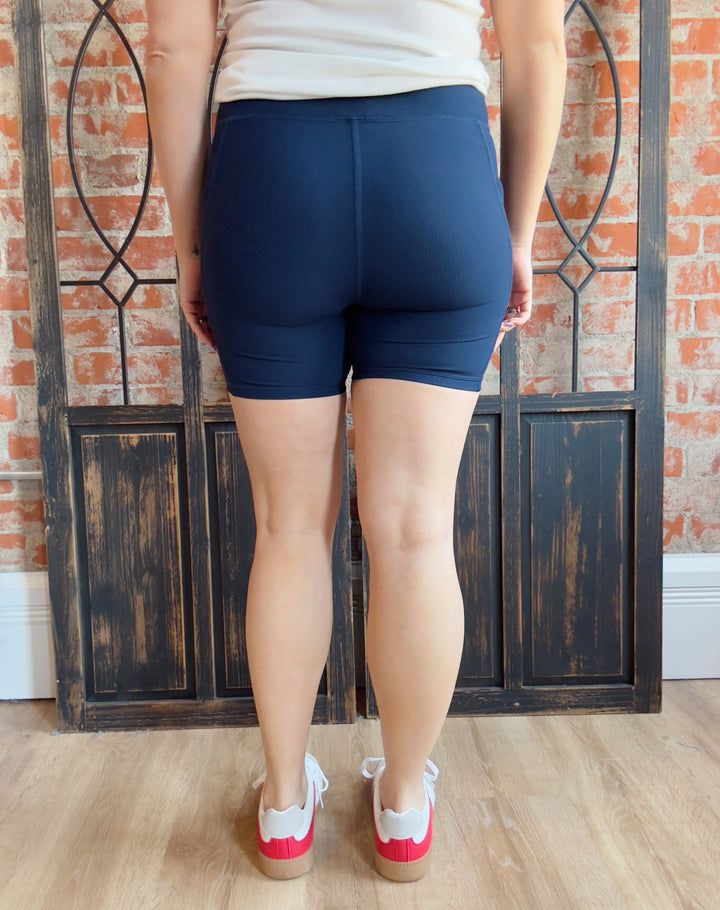 Stay Active Ribbed Biker Short- 3 Colors