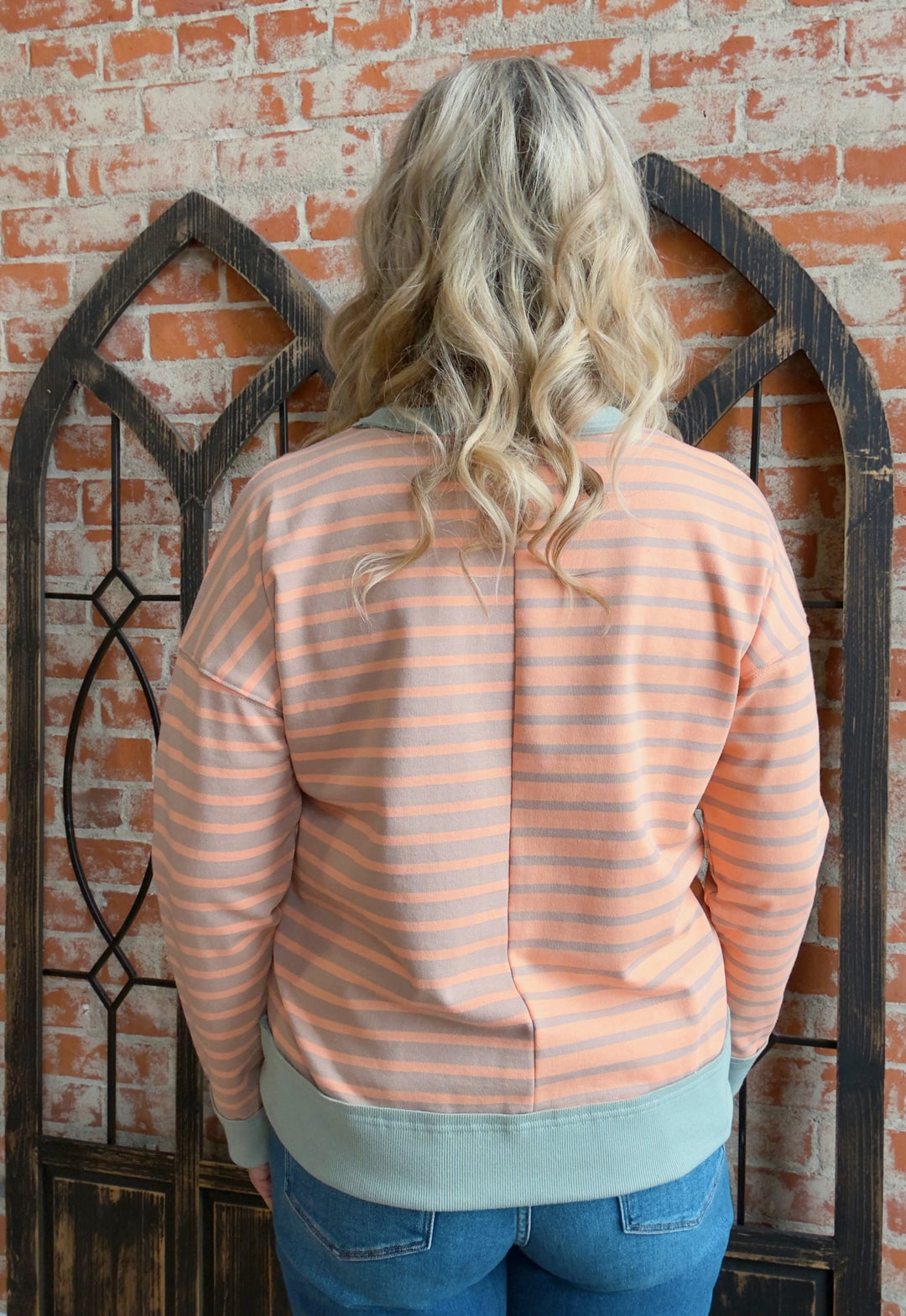 Casual Mindset Striped Sweatshirt