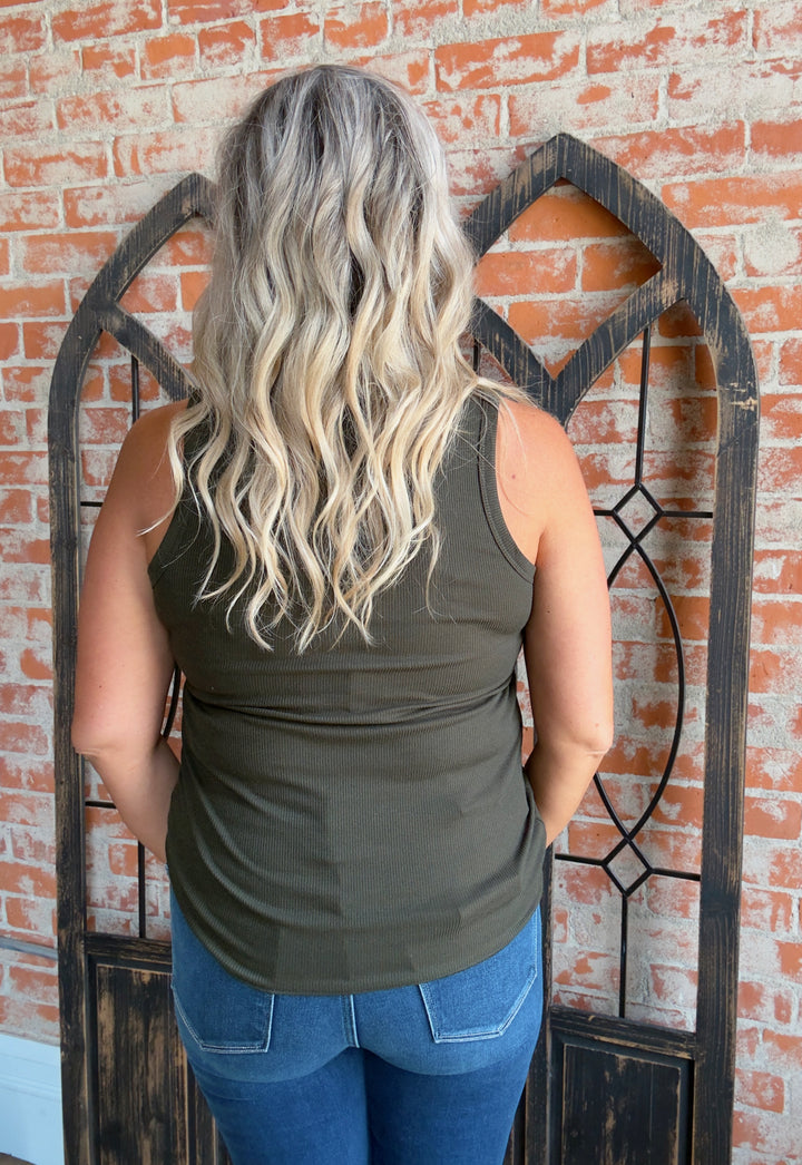 In The Knick Of Time Henley Tanks-2 Colors