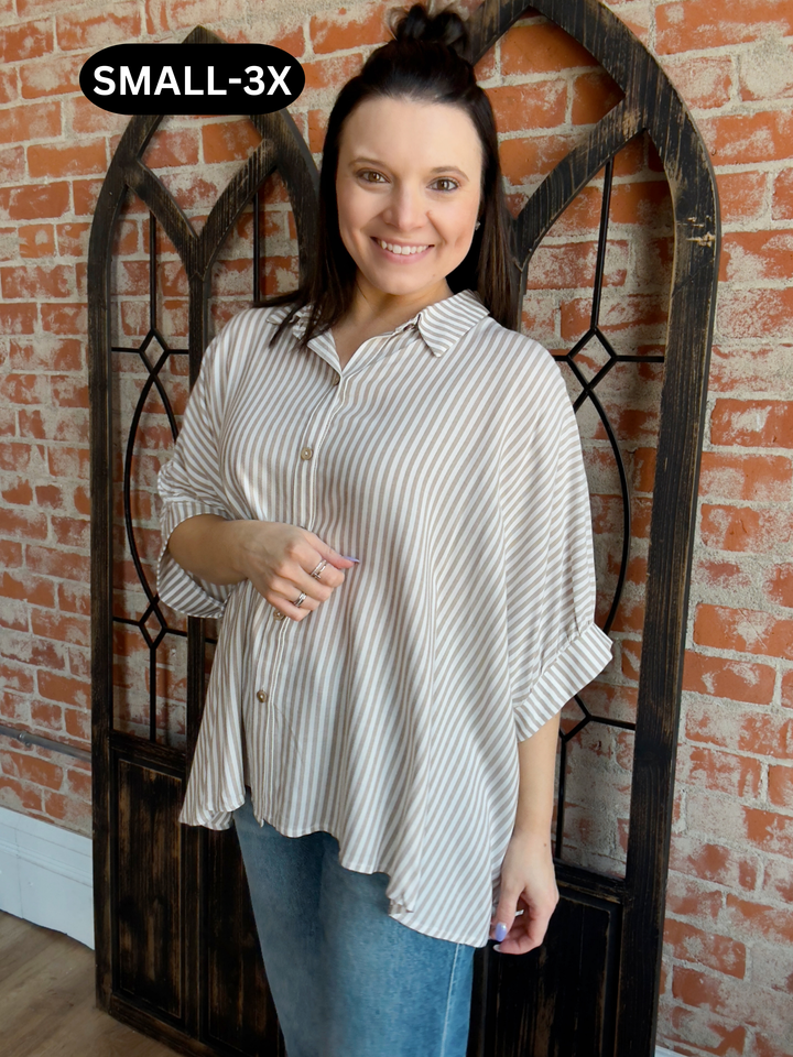 Easy Dayz Striped Button Up