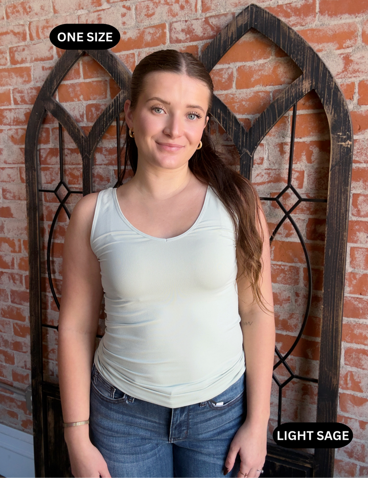 Reversible Favored Tank - Green Tones