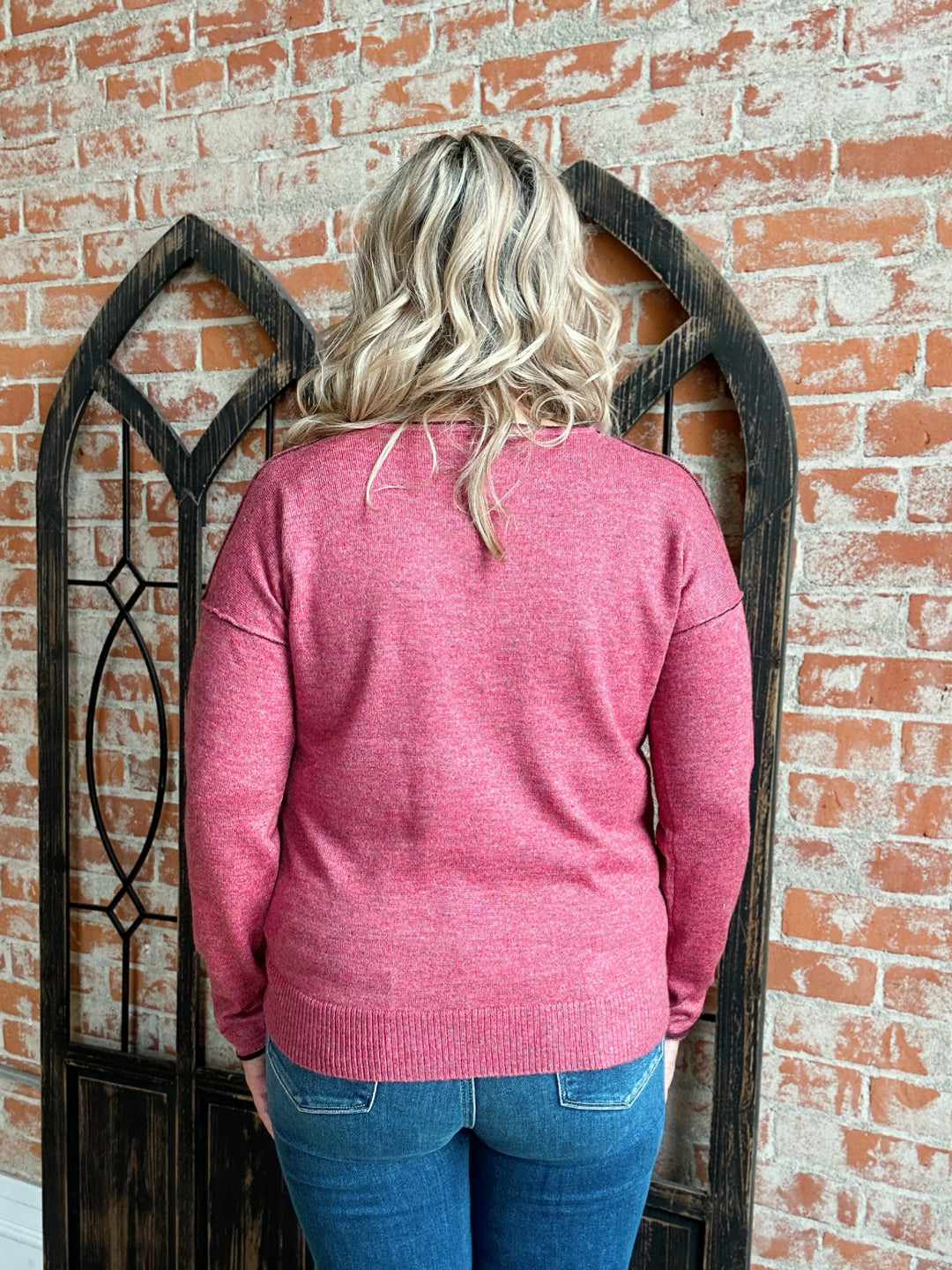 It's The Right Time Outline Sweater-2 Colors