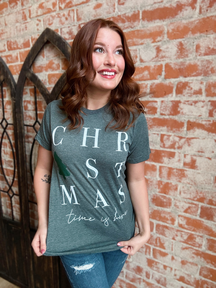 Forest Green CHRISTMAS Graphic Tee