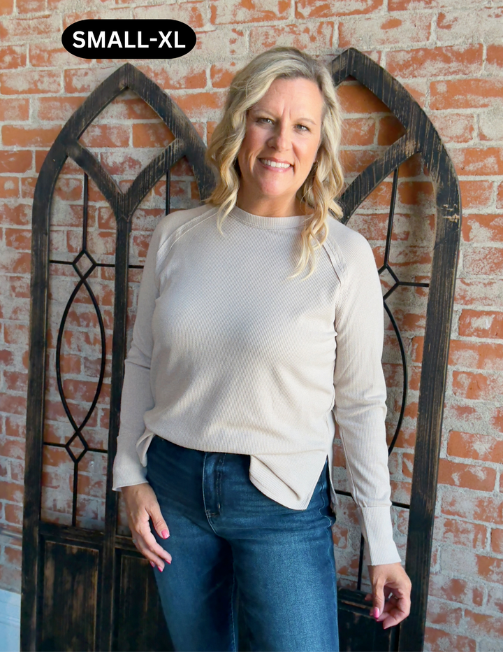 Follow Me Thermal Long Sleeve -Taupe