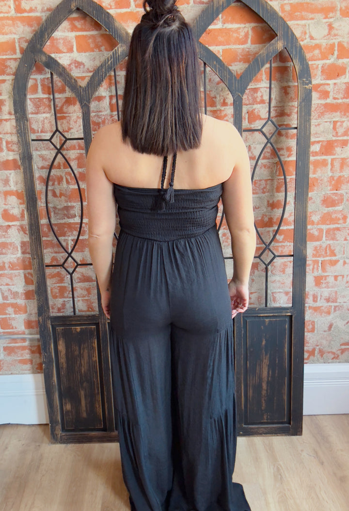 On Vacation Time Crochet Jumpsuit