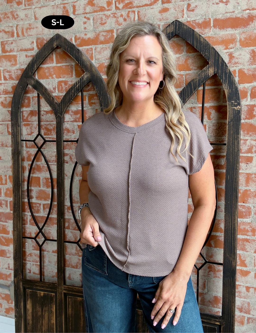 Don't Count Me Out Waffle Knit Tee