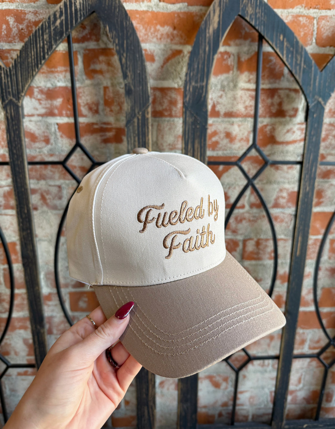 Mocha Fueled By Faith Hat