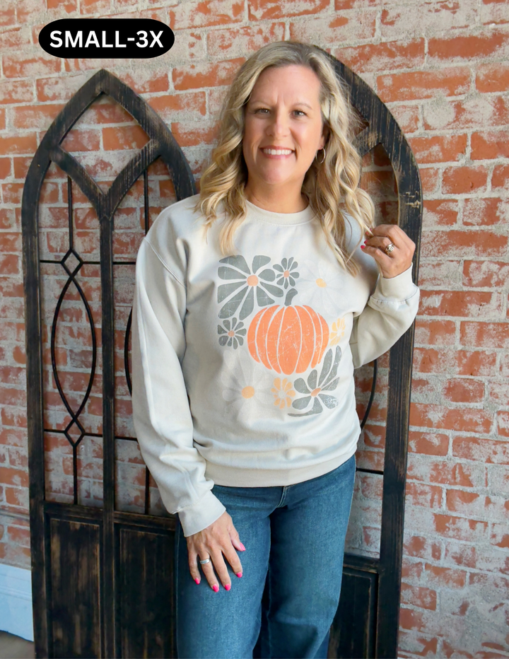 Boho Fall Floral Crewneck