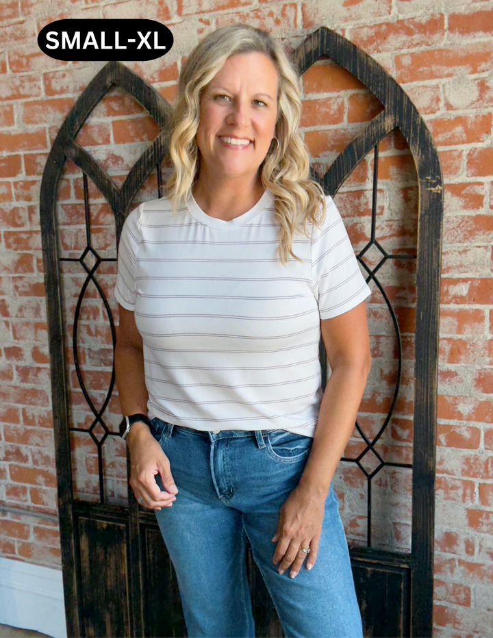 Cloud Soft Double Stripe Tee