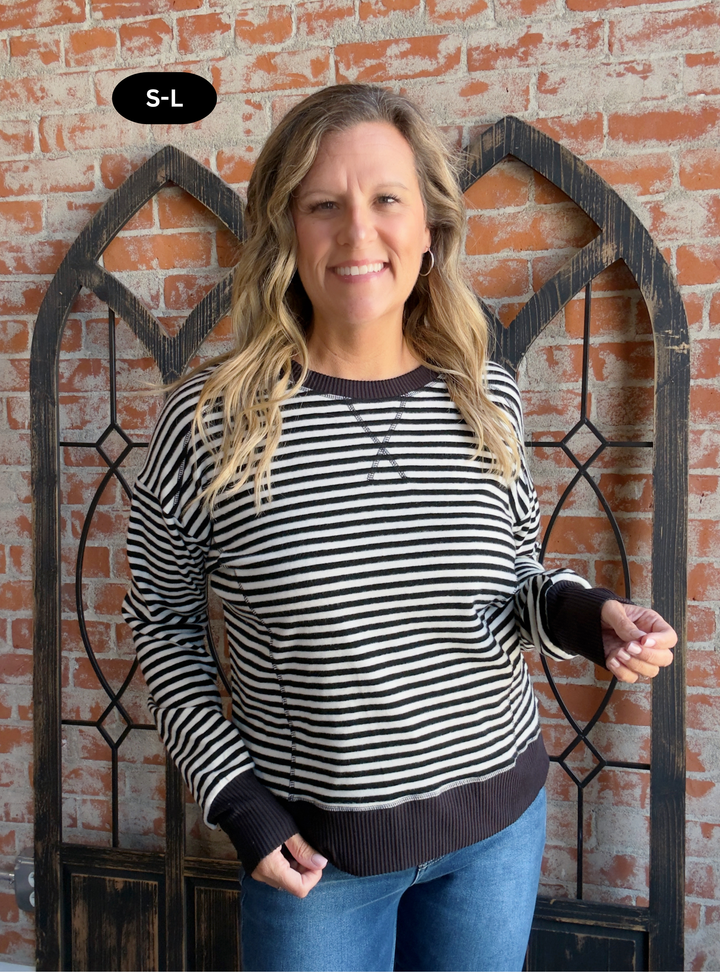 Be On My Side Striped Long Sleeve