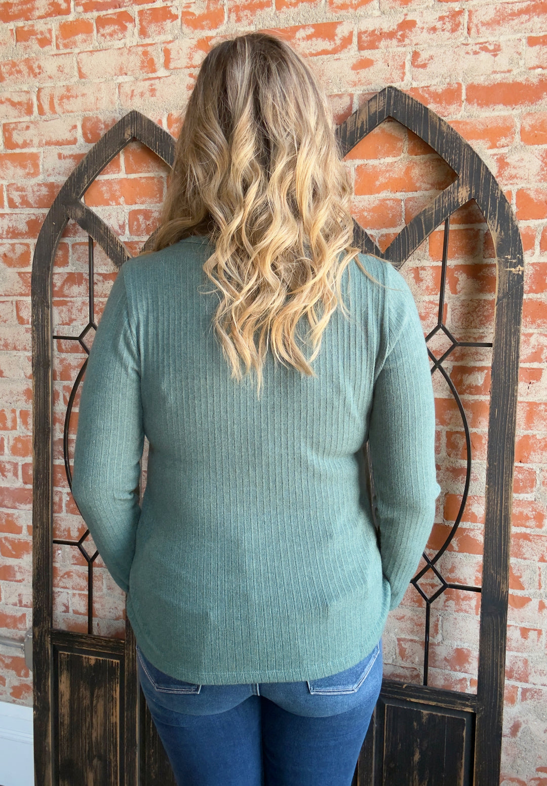 My Weakness Basic Long Sleeve-Sage