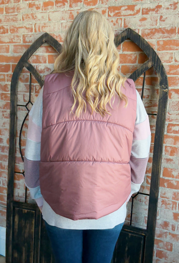 Live The Dream Vest- Mauve