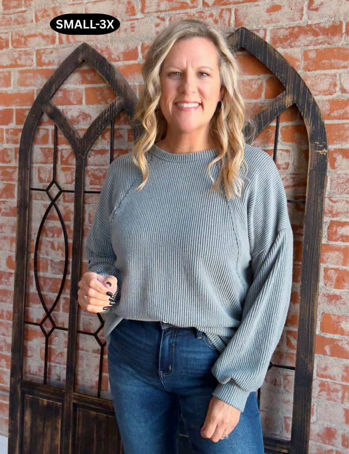 Tease Me Brushed Ribbed Long Sleeve